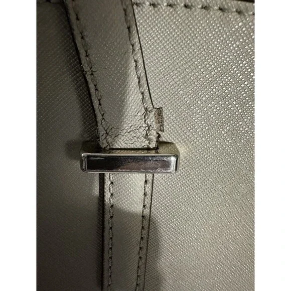 Kate Spade Large Double Zip Beige Cream Shoulder Bag Handbag Purse Read⬇️ - Picture 8 of 11